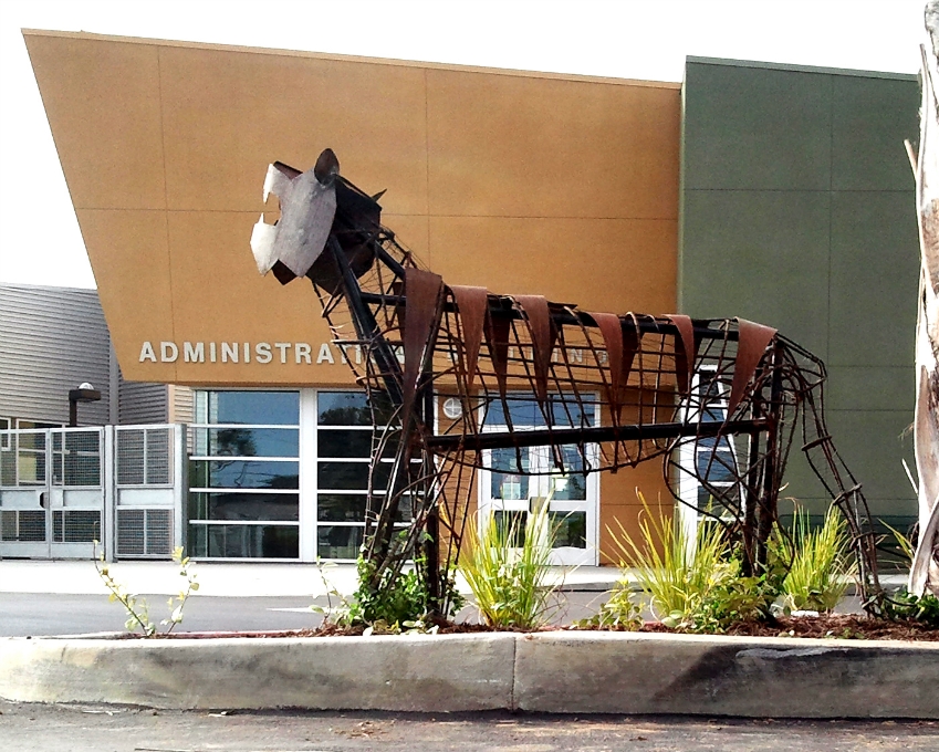 Tiger Topiary - Metal Scaffolding